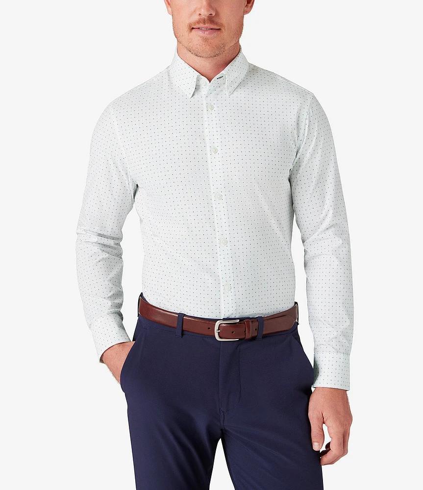 Mizzen+Main Performance Stretch Leeward Printed Long Sleeve Woven Shirt