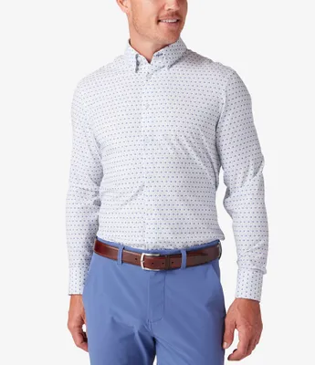 Mizzen+Main Performance Stretch Monaco Avery Print Long Sleeve Woven Shirt