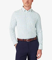 Mizzen+Main Performance Stretch Monaco Plaid Long Sleeve Woven Shirt