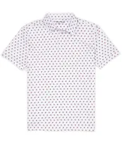 Mizzen+Main Performance Stretch Versa Arrow Print Short Sleeve Polo Shirt