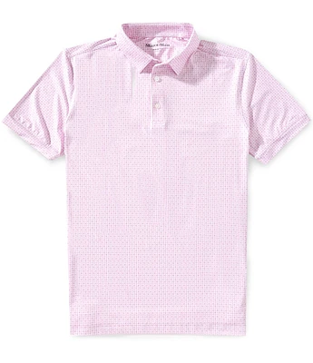Mizzen+Main Performance Stretch Versa Circle Geo Print Short Sleeve Polo Shirt