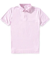 Mizzen+Main Performance Stretch Versa Circle Geo Print Short Sleeve Polo Shirt