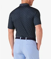 Mizzen+Main Performance Stretch Versa Diamond Dot Short Sleeve Polo Shirt