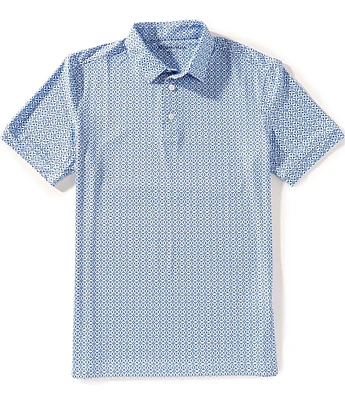 Mizzen+Main Performance Stretch Versa Mini Print Short Sleeve Polo Shirt