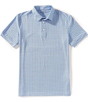 Mizzen+Main Performance Stretch Versa Mini Print Short Sleeve Polo Shirt