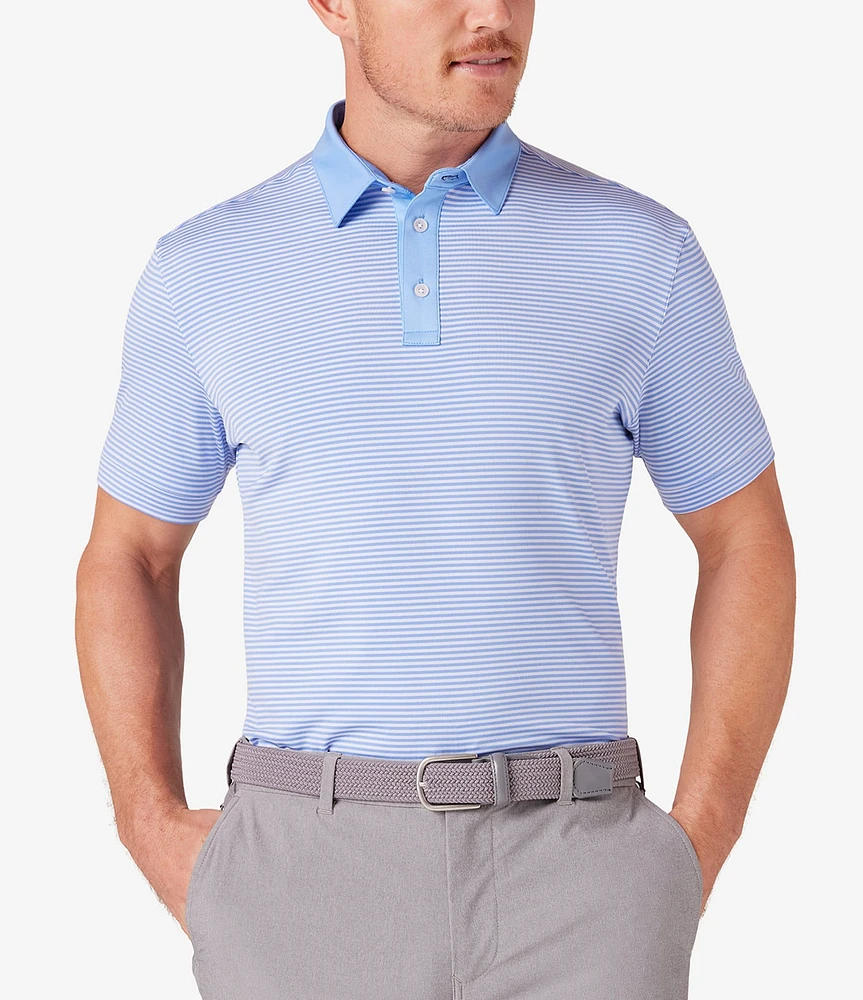 Mizzen+Main Performance Stretch Versa Stripe Short Sleeve Polo Shirt