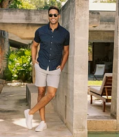 Mizzen+Main Slim Fit Helmsman Performance Stretch 9#double; Inseam Shorts