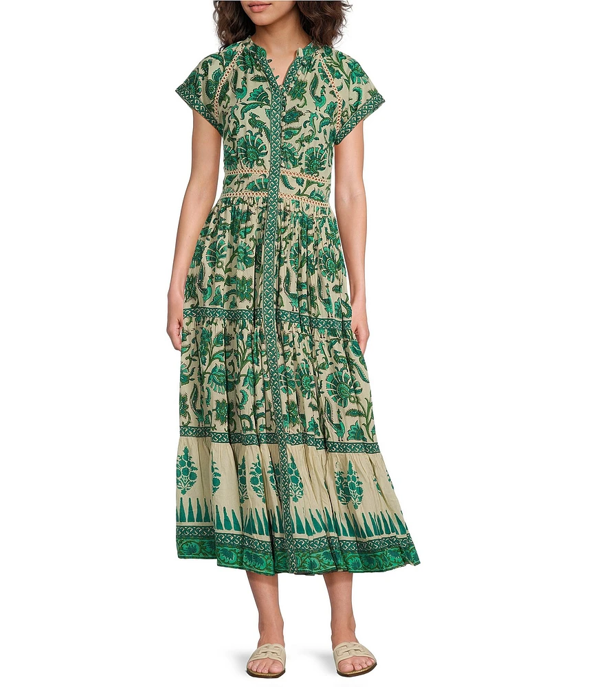 Mo Maya Mojo Flare Midi Dress