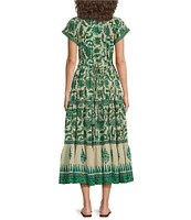 Mo Maya Mojo Flare Midi Dress
