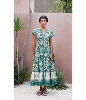 Mo Maya Mojo Flare Midi Dress