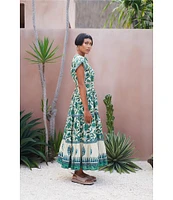 Mo Maya Mojo Flare Midi Dress