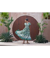 Mo Maya Mojo Flare Midi Dress