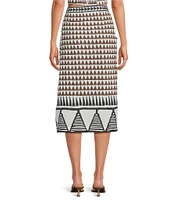 Mo Maya Tara Hand Painted Print High Rise Coordinating Skirt