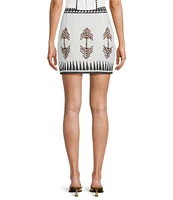 Mo Maya Tara Hand Painted Print Coordinating Mini Skirt