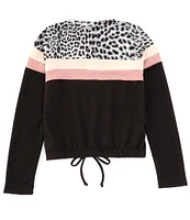 Moa Moa Big Girls 7-16 Long-Sleeve Color Block Top