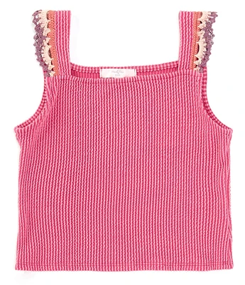 Moa Moa Big Girls 7-16 Sleeveless Crocheted Tank Top