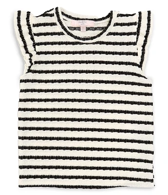 Moa Moa Big Girls 7-16 Sleeveless Ruffle Striped Tank Top