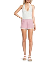 Moa Moa Halter Neck Tie Back Top