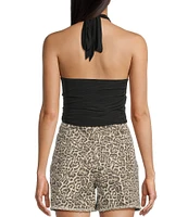 Moa Moa Halter Neck Tie Back Top