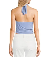 Moa Moa Halter Neck Tie Back Top