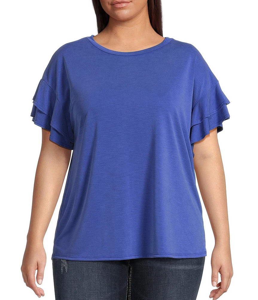 Moa Moa Plus Flutter Sleeve T-Shirt