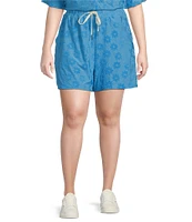 Moa Moa Plus High Rise Tie-Waist Pocketed Shorts