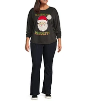 Moa Moa Plus Long Sleeve Christmans Santa French Terry Sweatshirt