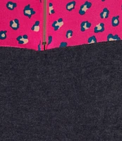 Moa Moa Plus Long Sleeve Color Block Sweater