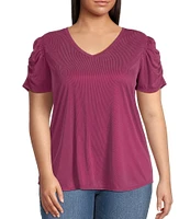 Moa Moa Plus Puff Sleeve T-Shirt