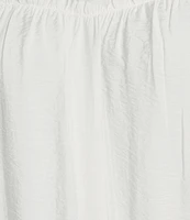 Moa Moa Plus Shirred Short Sleeve Dress