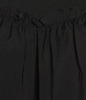 Moa Moa Plus Shirred Short Sleeve Dress