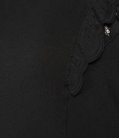 Moa Moa Plus Size Flutter Sleeve Top