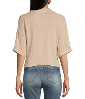 Moa Moa Short Sleeve 3-Button-Front Camp Shirt