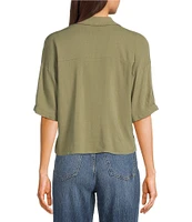 Moa Moa Short Sleeve 3-Button-Front Camp Shirt