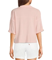 Moa Moa Short Sleeve 3-Button-Front Camp Shirt