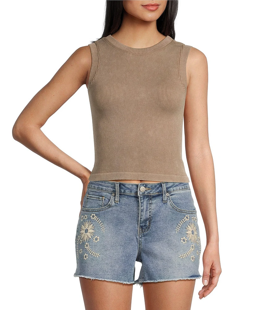 Moa Moa Sleeveless Crewneck Tank Top
