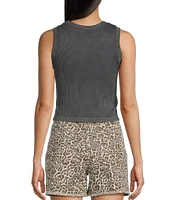 Moa Moa Sleeveless Crewneck Tank Top