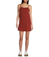 Moa Moa Sleeveless Scoop Neck Mini Romper Dress