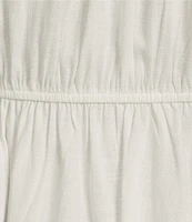 Moa Moa Sleeveless Solid Shirred Babydoll Top