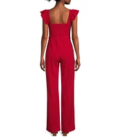 Moa Moa Sleeveless Square Neck Jumpsuit