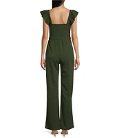 Moa Moa Sleeveless Square Neck Jumpsuit