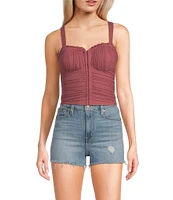 Moa Moa Sleeveless Sweetheart Neck Tank Top