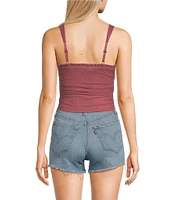 Moa Moa Sleeveless Sweetheart Neck Tank Top