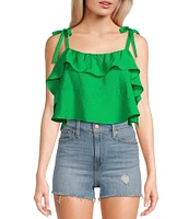 Moa Moa Sleeveless Tie Strap Top