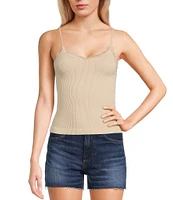 Moa Moa Sleeveless V-Neck Basic Tank Top