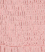 Moa Moa Square Neck Cap Sleeve Smocked A-Line Romper