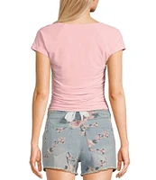 Moa Moa Square Neck Short Sleeve Top
