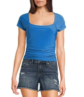Moa Moa Square Neck Short Sleeve Top