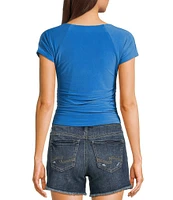 Moa Moa Square Neck Short Sleeve Top