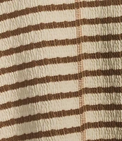 Moa Moa Striped V-Neck Short Sleeve Top
